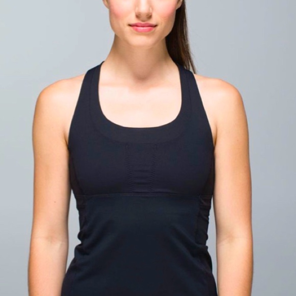 Lululemon Black Stuff Your Bra Tank II Top Size 6/8